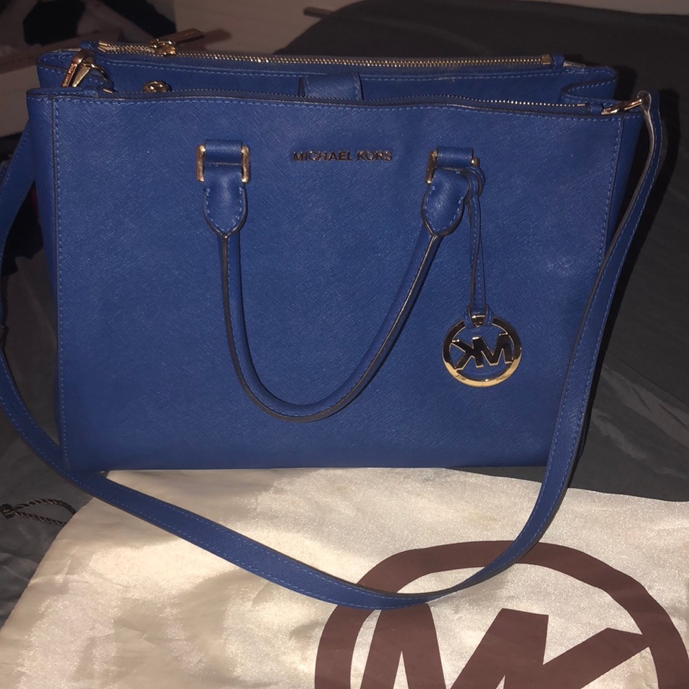 Michael kors blue spring edition satchel